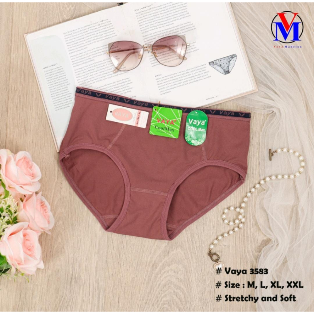 1 LUSIN | Celana Dalam Wanita VAYA 3583 / CD Dalaman Perempuan Super Soft Warna LEMBUT