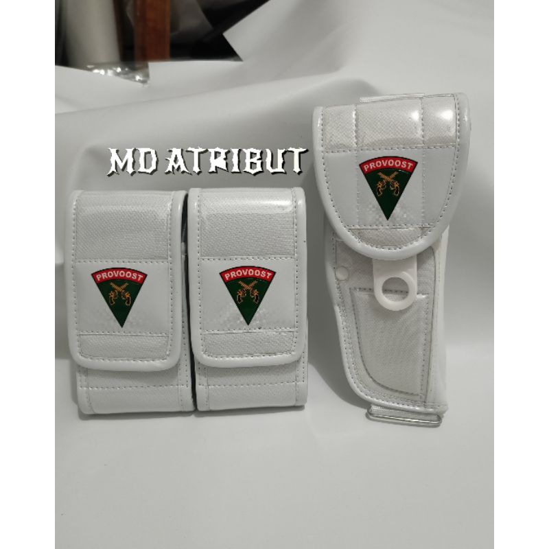 sarung pistol TNI PROVOS+MAGAZIN INSTAN doble