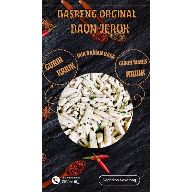 

1kg-Basreng viral kiloan Original extra daun jeruk