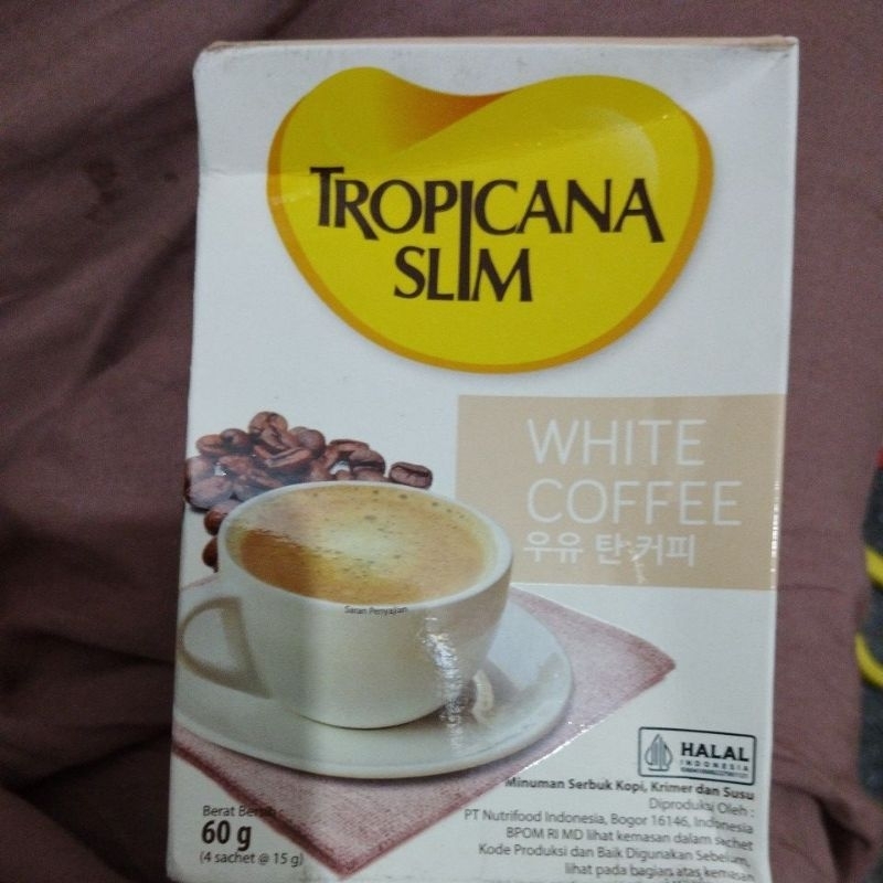 

Tropicana slim white coffee 60gr isi 4 sachet