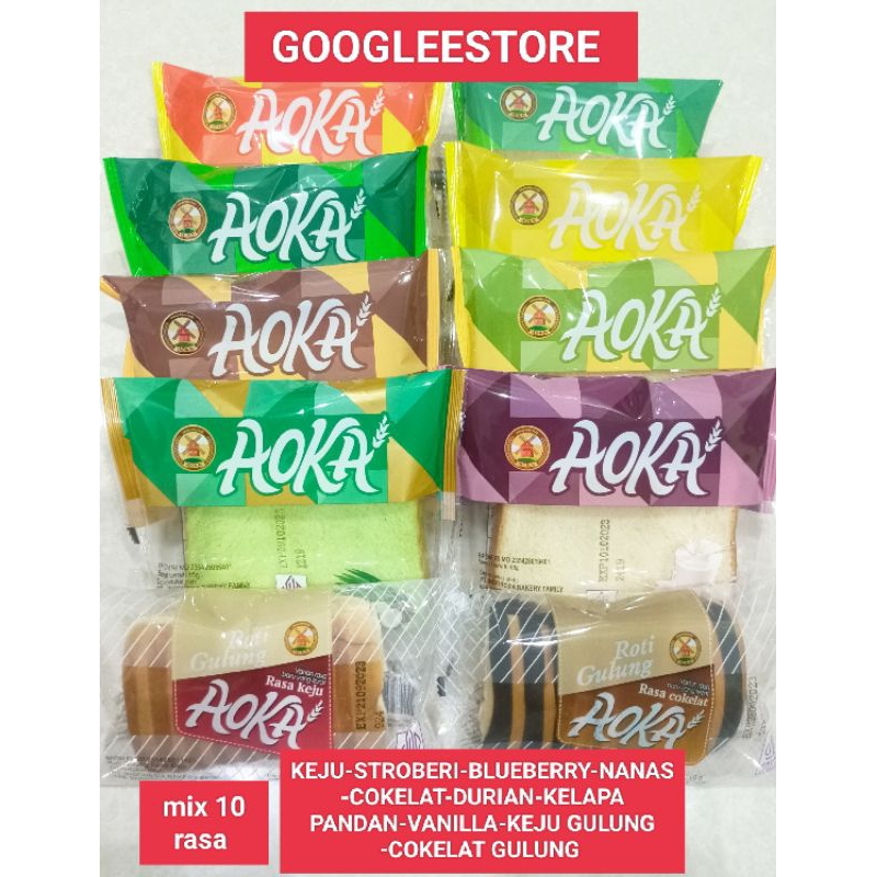 

AOKA ROTI VIRAL [TERLARIS] isi 10-60 pcs (rasa campur)