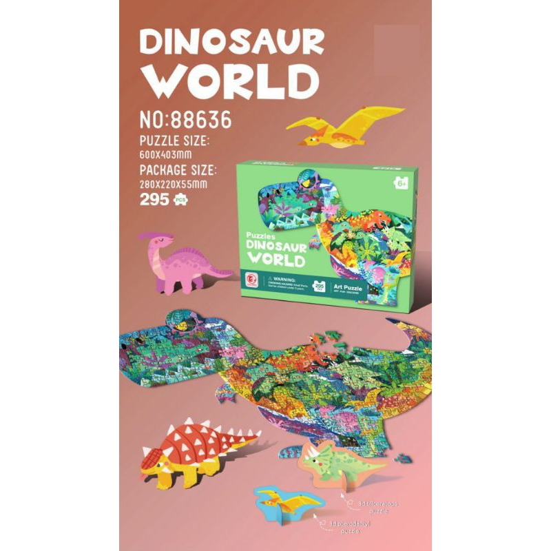 Mainan Anak Puzzle Binatang Dinosaurus