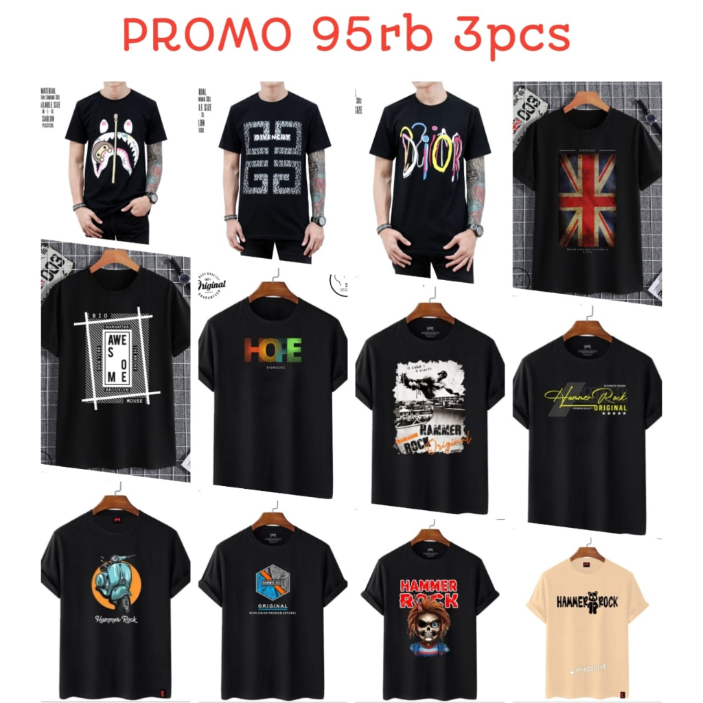 Kaos Distro Pria 100rb 3pcs Paket Baju 90rb 3pcs Kaos Pria Dewasa Keren Simple Terbaru Kaos Wanita K