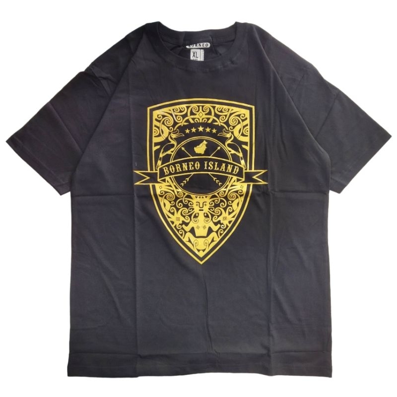 Baju Kaos Khas Kalimantan - Hitam