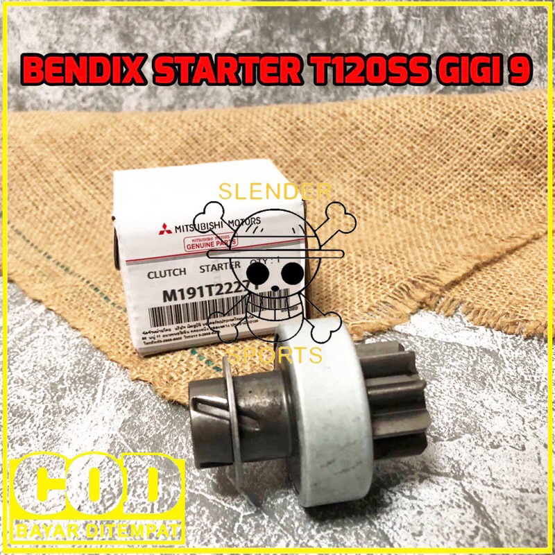 BENDIX STARTER T120SS 9T - BENDIK STARTER MITSUBISHI T120SS M191T22271