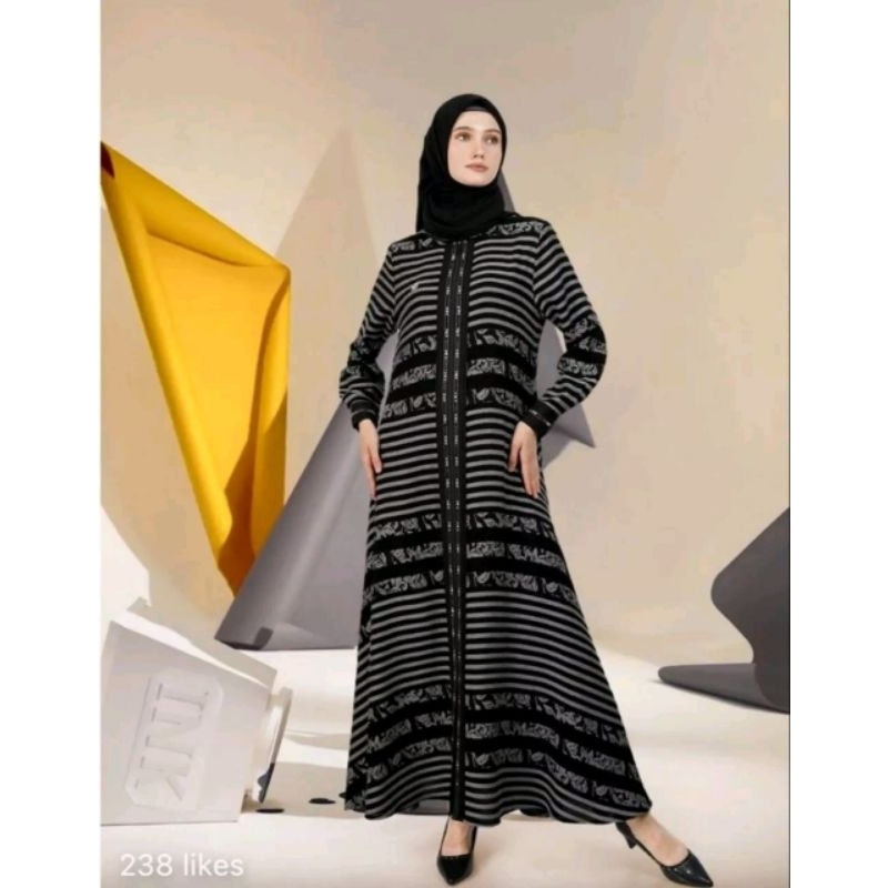 Terbaru Abaya Hikmat A9960-04 Original