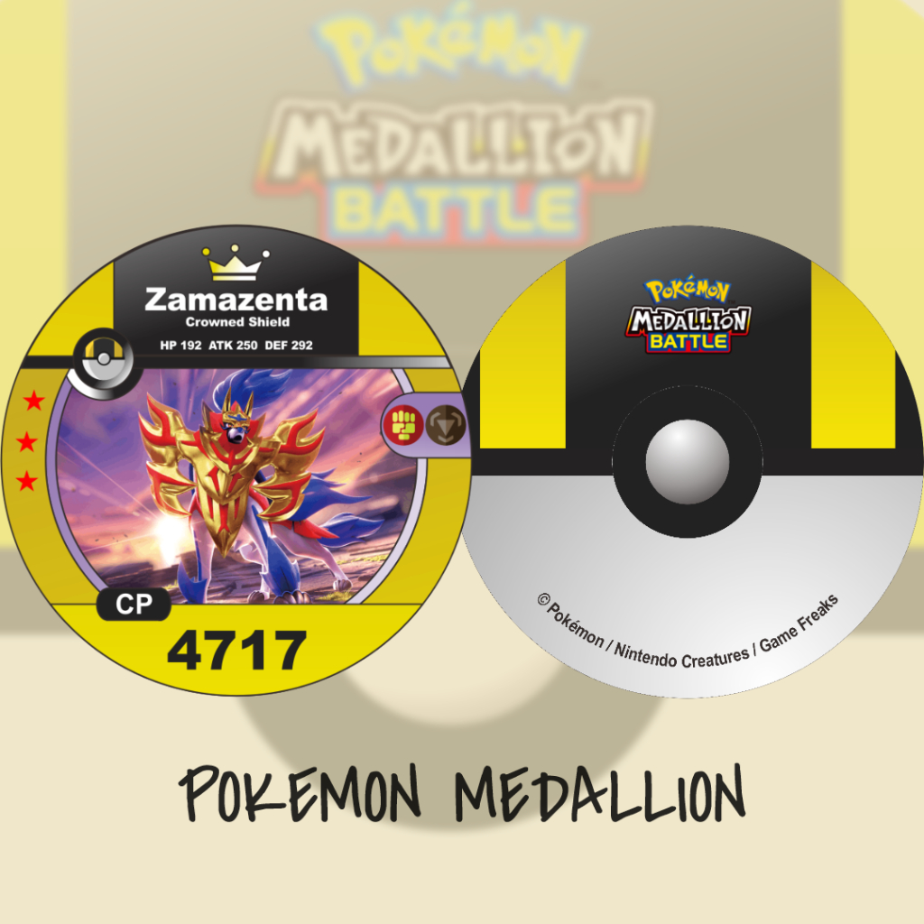 Kartu Pokemon Medallion Kustom Zamazenta