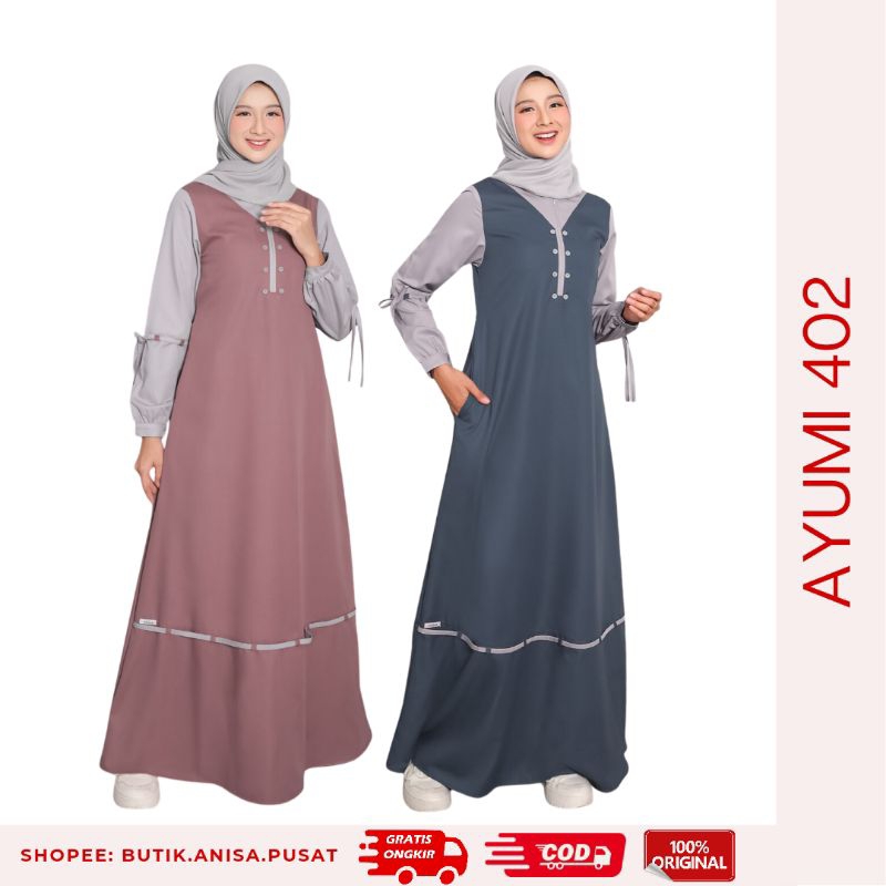 ETHICA Gamis Ayumi 402 Old Rose dan Blue Mirage