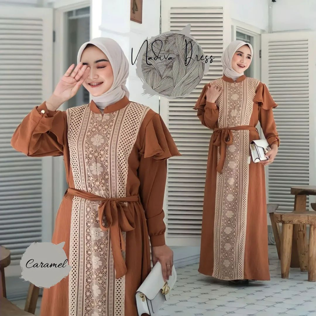 NADIVA DRESS GAMIS CRINKLE AIRFLOW PREMIUM DRESS WANITA TERBARU 2023 GAMIS WANITA BAHAN CRINGKLE MIX BRUKAT