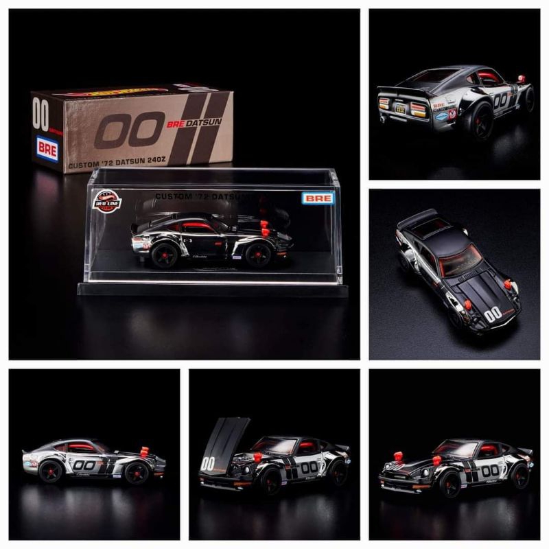 Hot Wheels RLC Custom 72 Datsun 240z BRE Silver Hitam Chrome