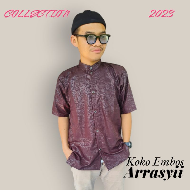 Koko Dewasa Embos Lengan Pendek Koko Embos