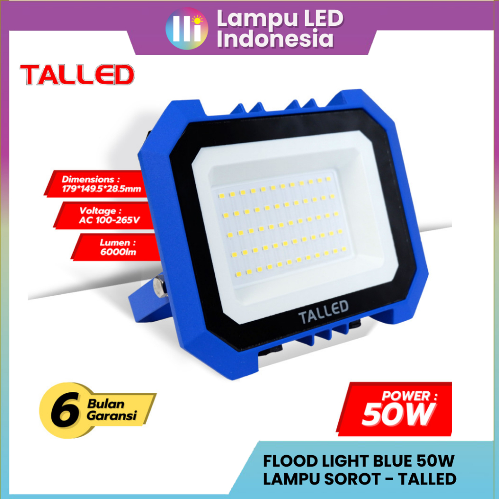 LAMPU SOROT LED SMD 50WATT FLOOD LIGHT TALLED WHITE WARM WHITE