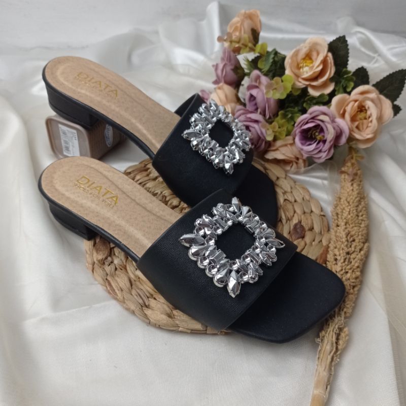 Alveena sandal heels hak tahu 3cm sandal heels gaya korea