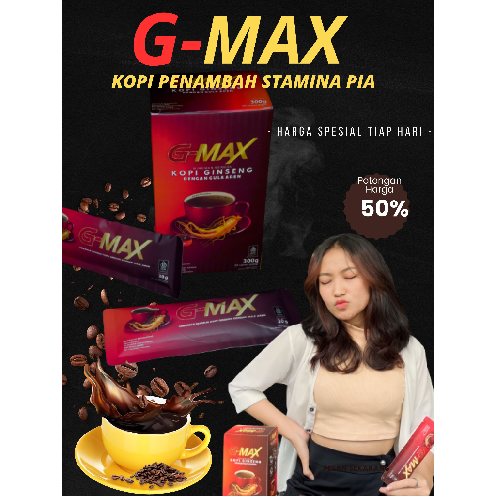 

Kopi G-MAX Asli Resmi BPOM | Kopi Pria Dewasa Penambah Stamina Kopi Kuat Tahan Lama