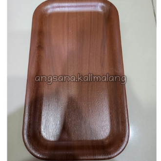 Nampan Bill Bahan Melamin Motif Kayu Ukuran 13.5x23.5 cm