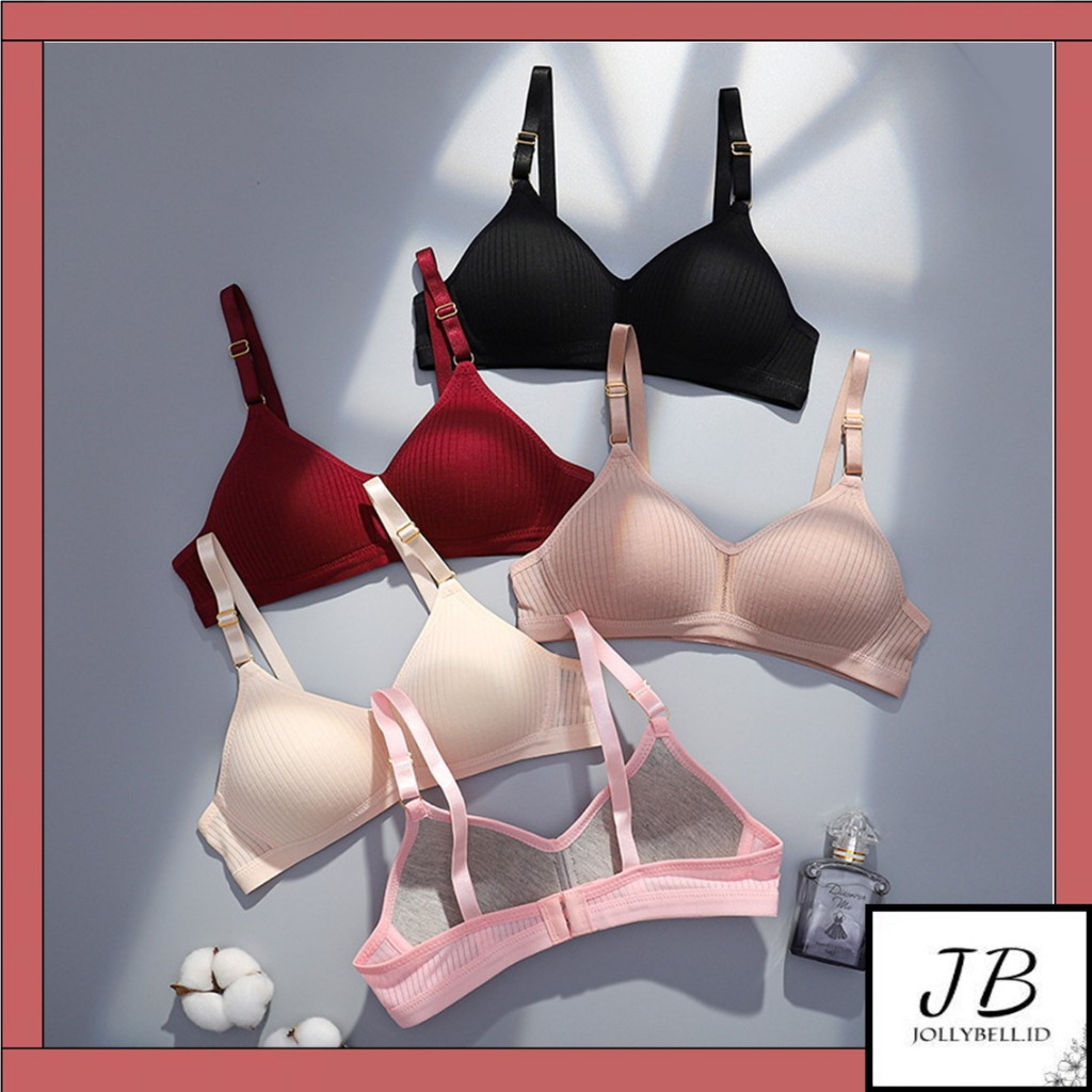 •Jollybell.id•BR649 Bra BH Wanita Tanpa Kawat Bahan Halus Pakaian Wanita Fashion