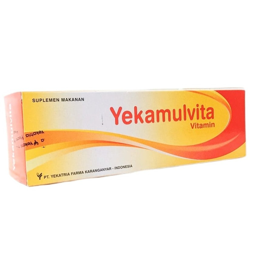 Yekamulvita Tablet Yekatria Suplemen Makanan Vitamin 1 Strip 10 Kaplet 100's 100 Tablet Tab Kaplet /