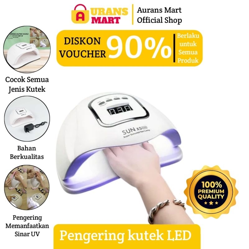 JJMOON Alat Pengering Kutek 120w UV LED SUN X5 Max45 LED Alat Pengering Kutek