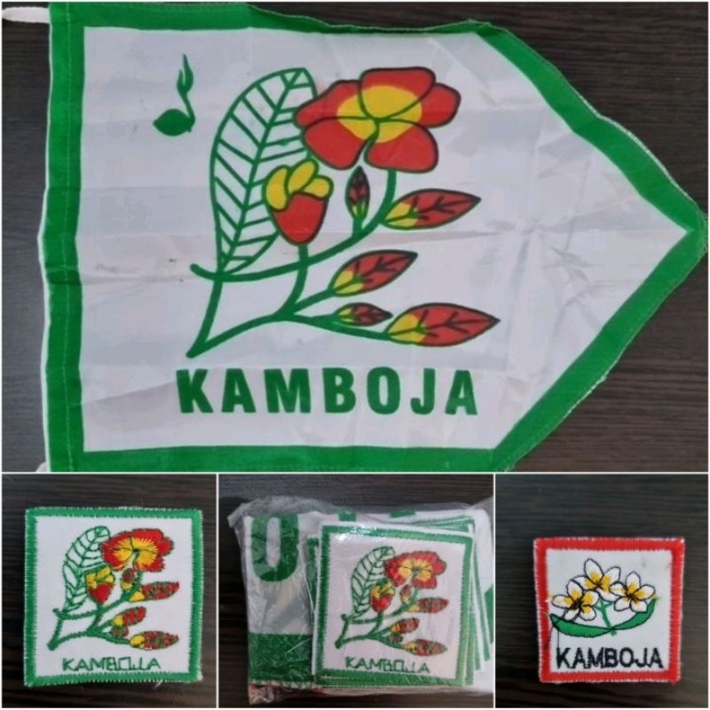 BET REGU KAMBOJA | Bet Tanda Regu Bunga | Tanda Regu Bordir Gambar Bunga | Badge Pramuka