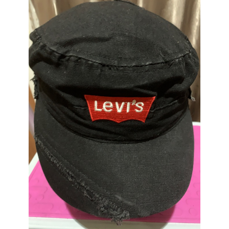 Topi sekon komando model Ripped Levis hitam