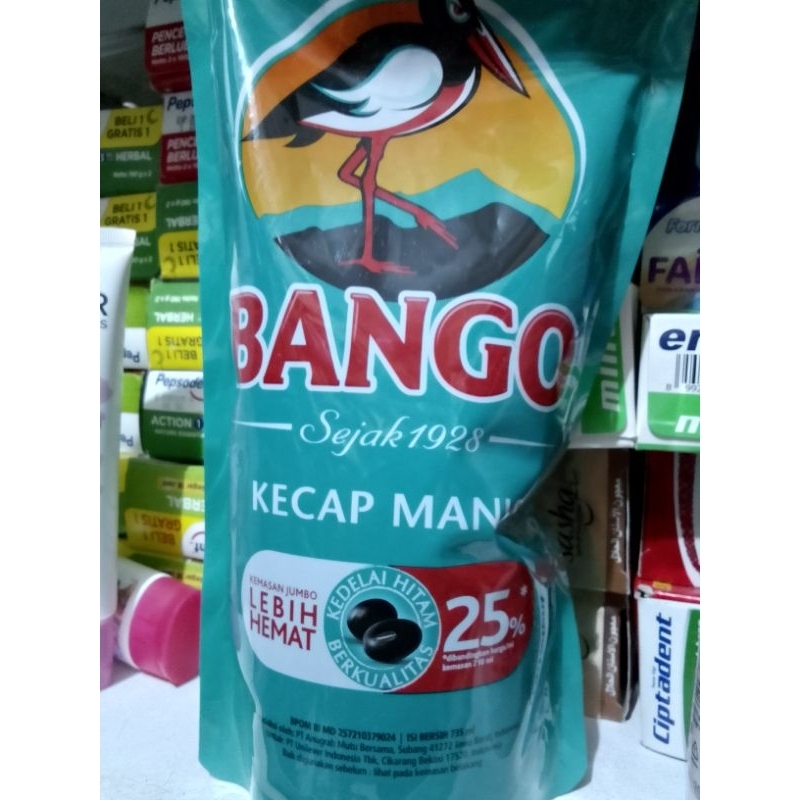 

Bango Kecap manis pouch jumbo 735ml