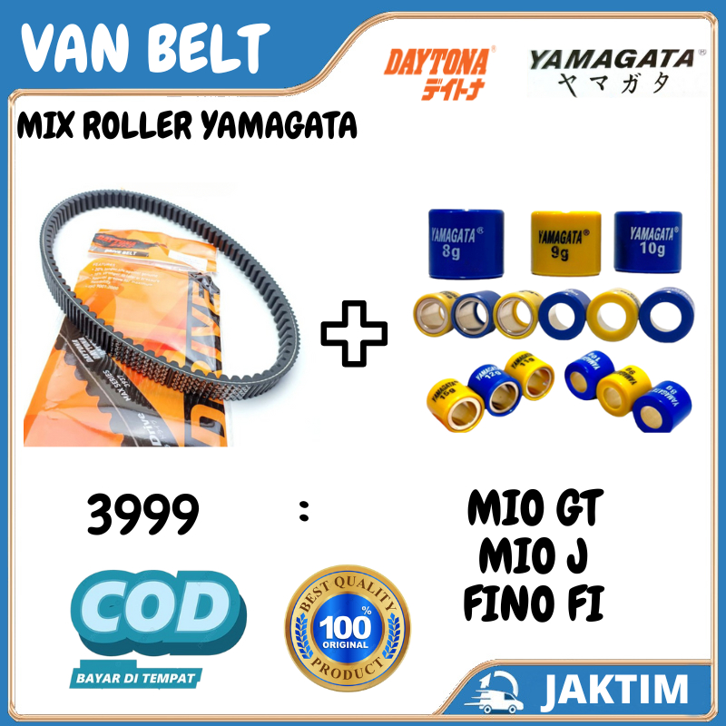 Van belt/V Belt MIO J,MIO GT,FINO FI Set Roller YAMAGATA Original