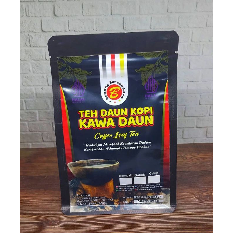 

Bubuk Kawa Daun / Teh Daun Kopi / Coffee Leaf Tea Asli Sumatera Barat Plus Gula Aren