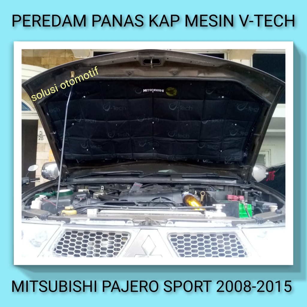 MITSUBISHI PAJERO SPORT 2008-2015 Peredam Panas Kap Mesin Mobil Aksesoris VTECH Ori