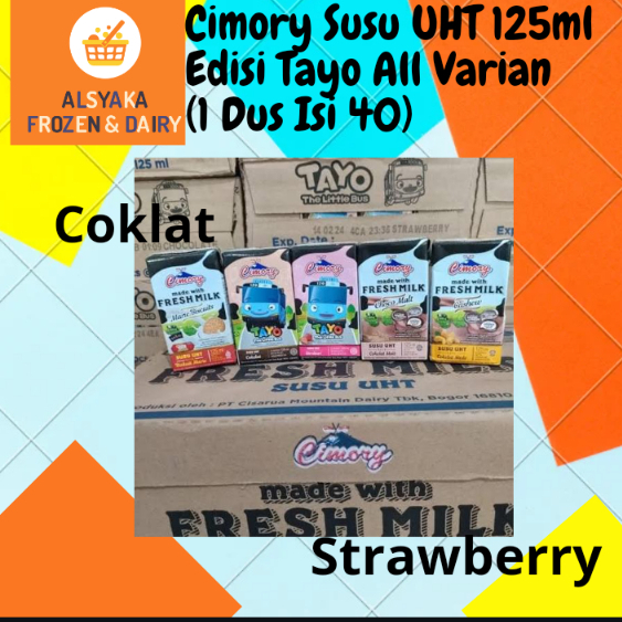 

Cimory Susu UHT 125ml Edisi Tayo All Varian (1 dus ISi 40)