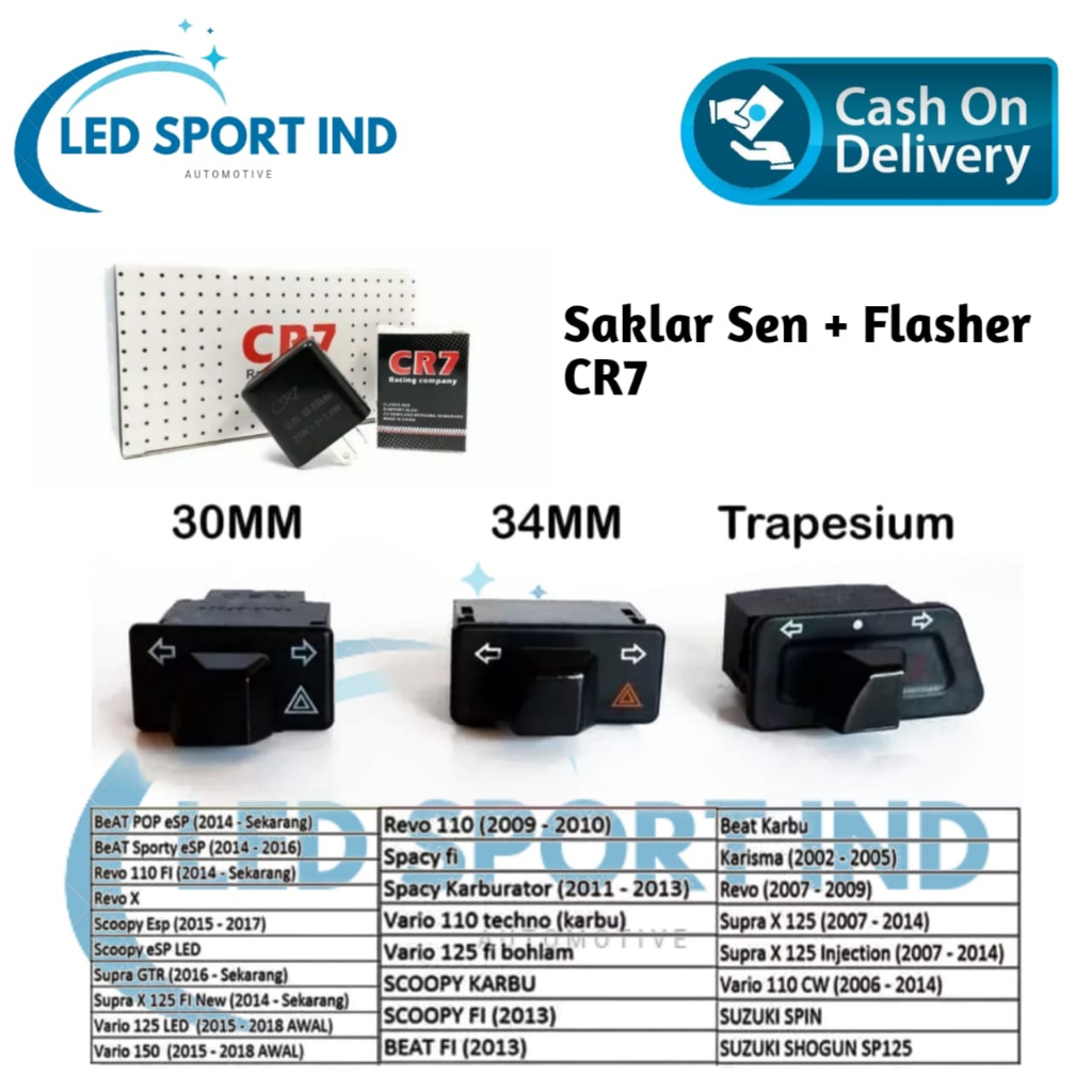 Paket Sen Plus Flasher Ready Untuk Motor Honda