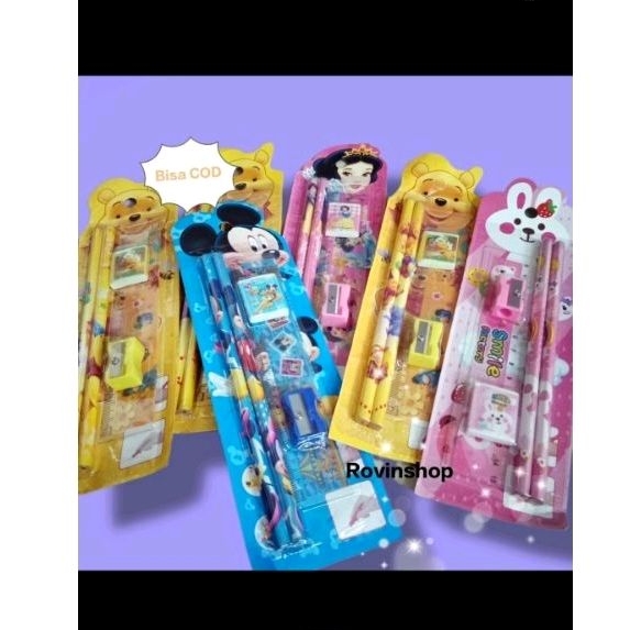 

Set alat tulis 5in1 setionary karakter kartun