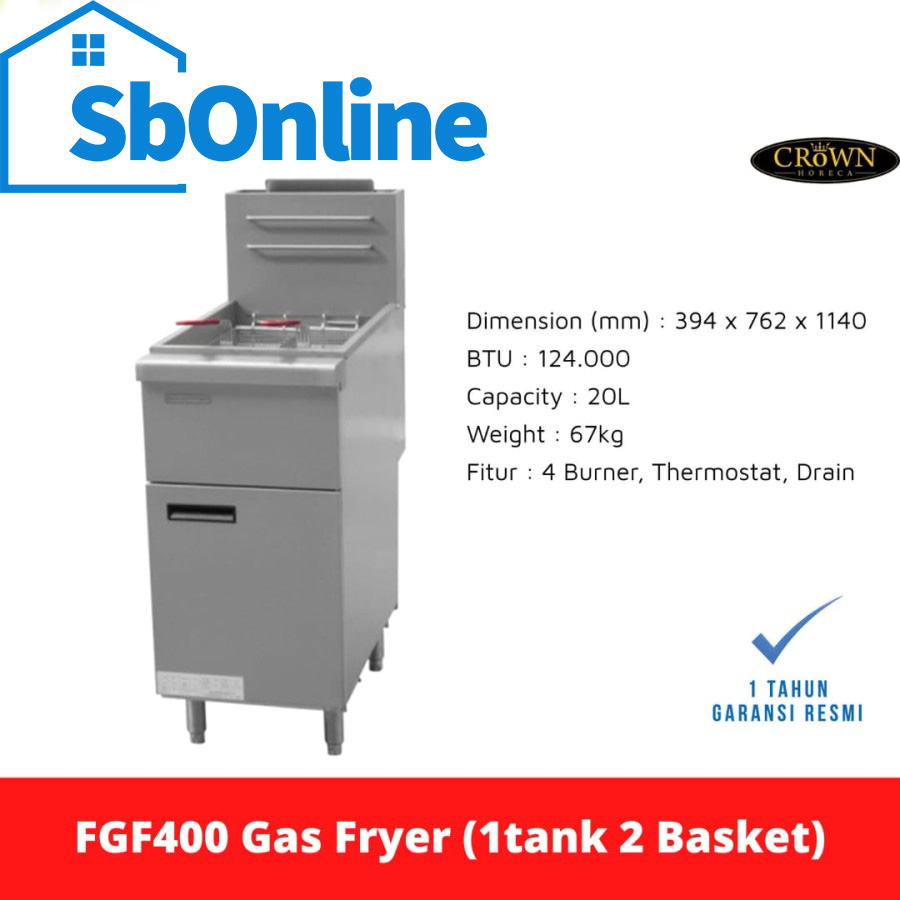 Standing Gas Deep Fryer Crown FGF-400 Original