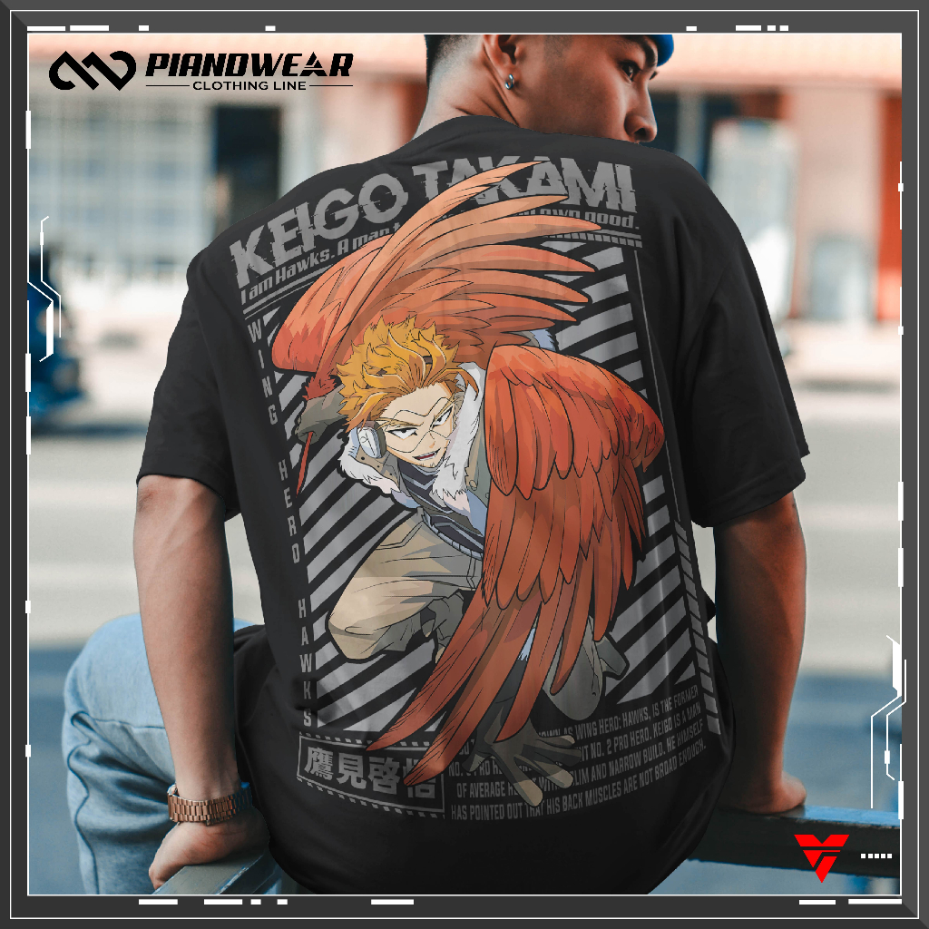 Kaos Anime Unisex Hawk My Hero Academia Cotton Combed 24S