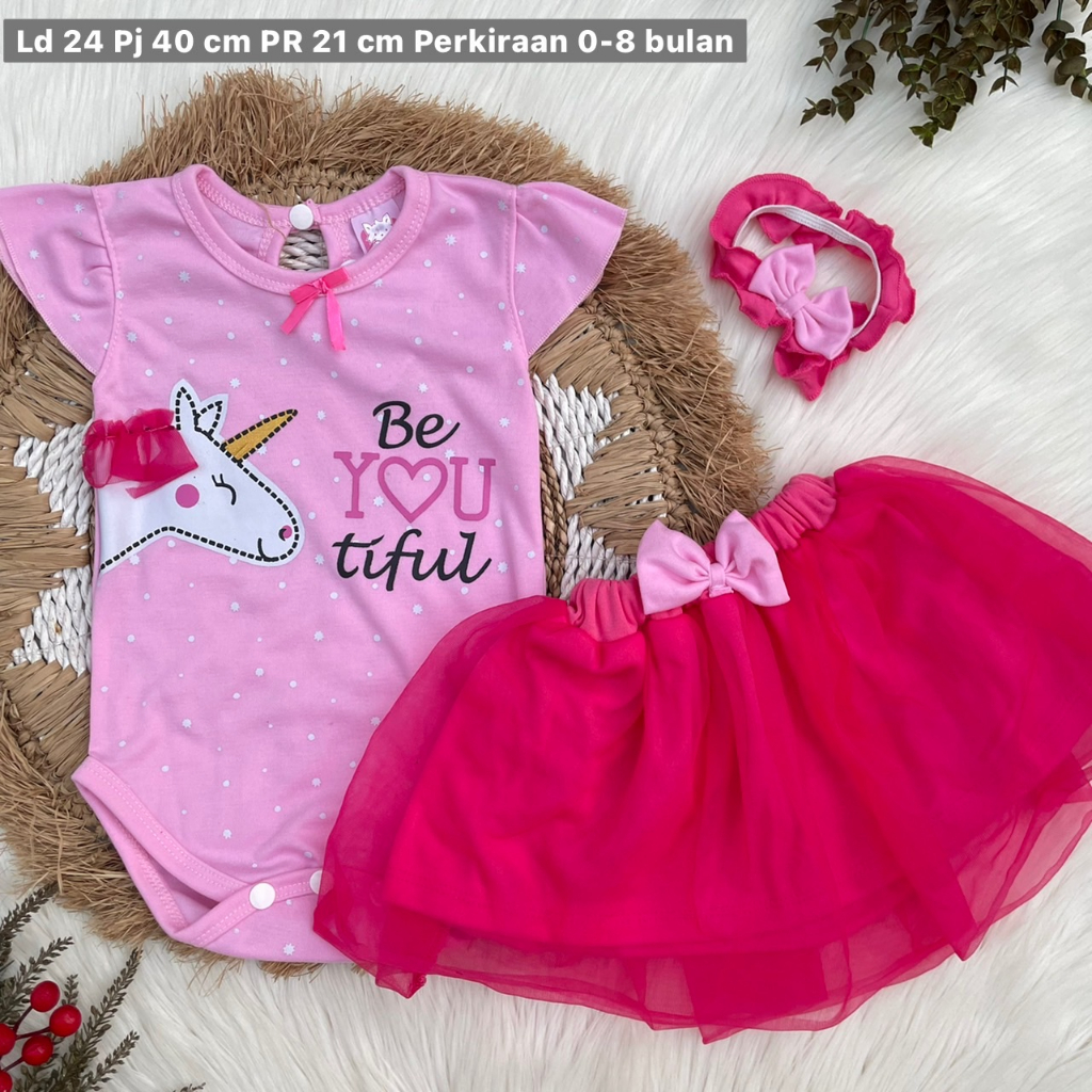 BAJU ANAK BAYI CEWEK / setelan anak bayi / baju si kecil ootd bahan adem lucu bandana