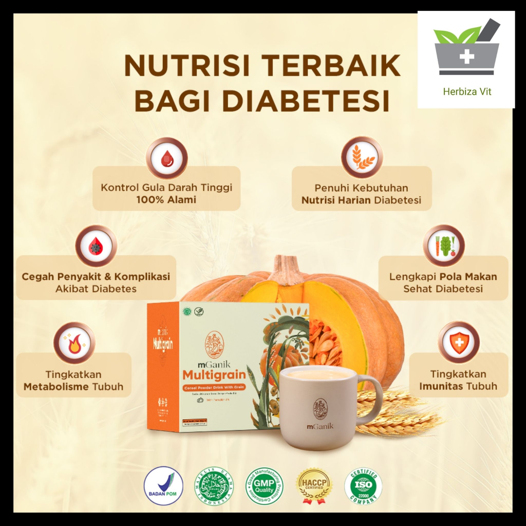 

Mganik Multigrain 500gr - Herbal Diabetes dan Kolesterol