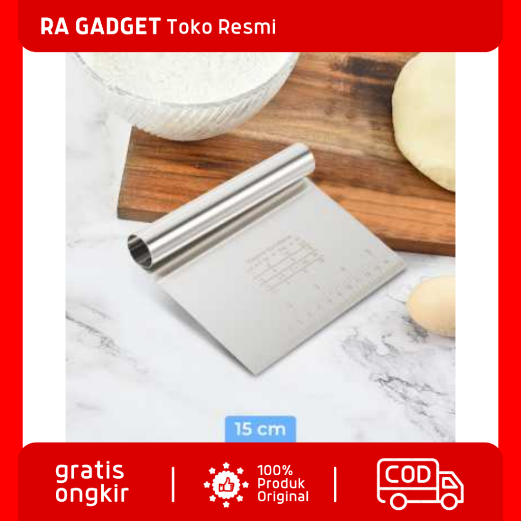 Spatula Scraper Kape Kue Tart Pizza Cutter 15CM / Alat Pemotong Potong Adonan Fondant Kue Kerupuk Mi