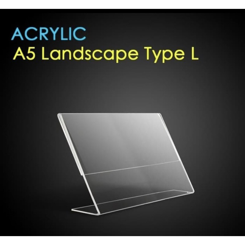 ACRYLIC BROSUR A5 TYPE L LANDSCAPE/ AKRILIK DISPLAY MENU