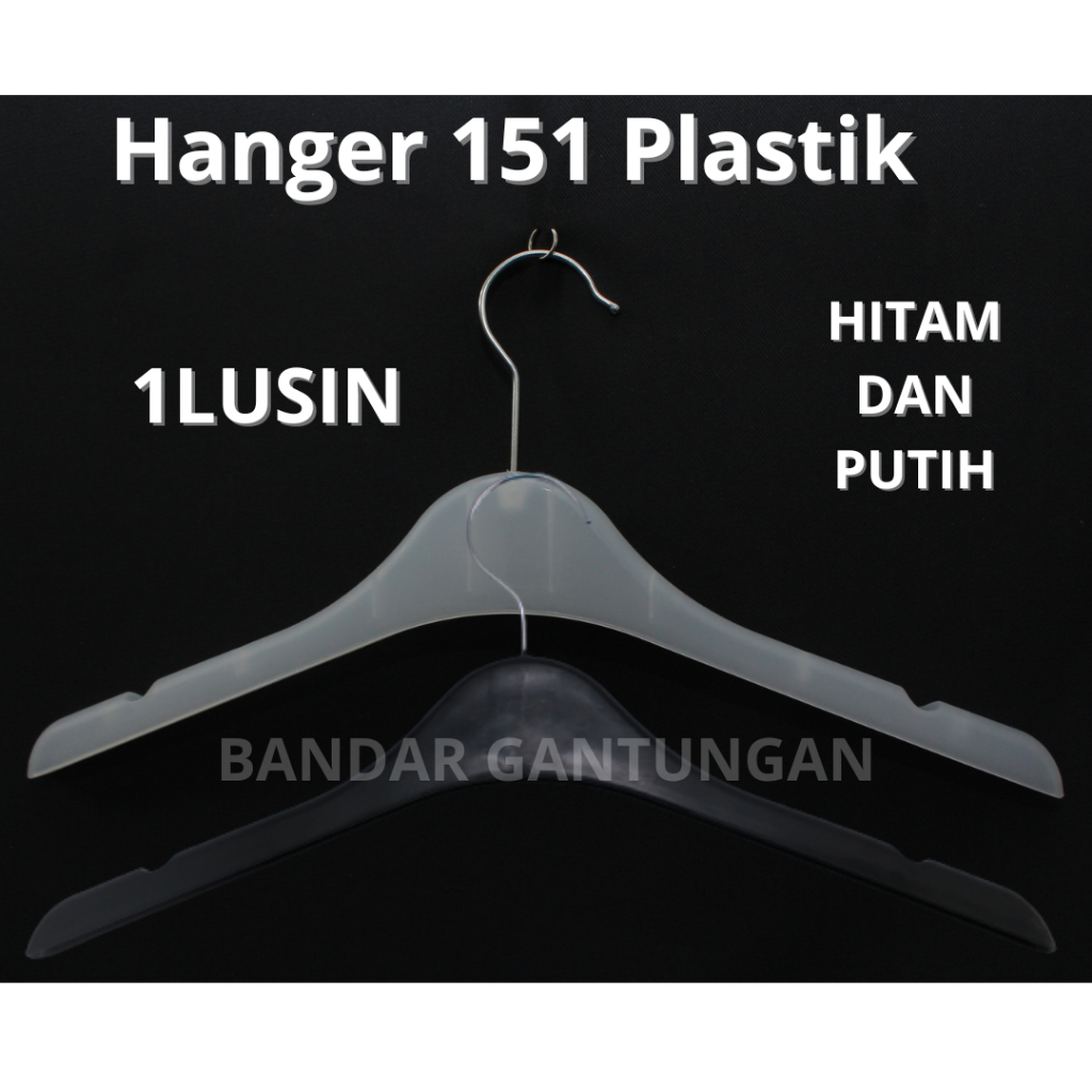 Zoyands 1 Lusin Hanger Plastik 151 Dewasa Super Tebal Gantungan Baju Plastik Hanger Baju Dewasa
