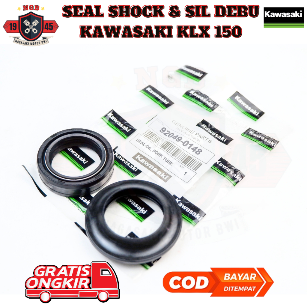 sil sok depan klx 150 bf ori - Seal Shock Depan  Seal Debu Kawasaki KLX 150 - D-TRACKER - 92049-0148