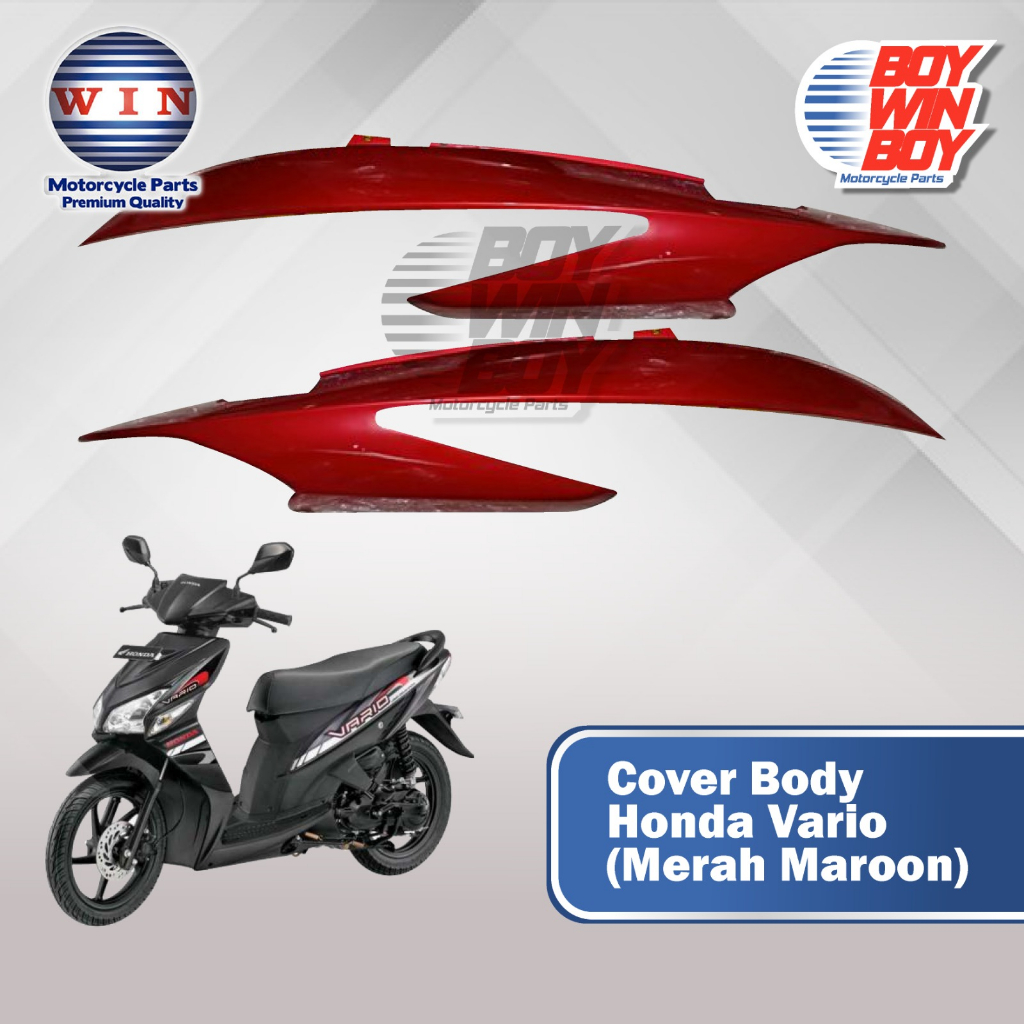 Unik 1 Set Cover Body Belakang Kanan Kiri Honda Vario Karbu Merk Win. Cover Body Vario All Color