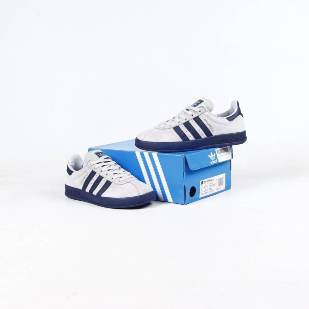 SEPATU SNEAKERS PRIA ADIDAS BROOMFIELD GREY NAVY SUEDE BNIB