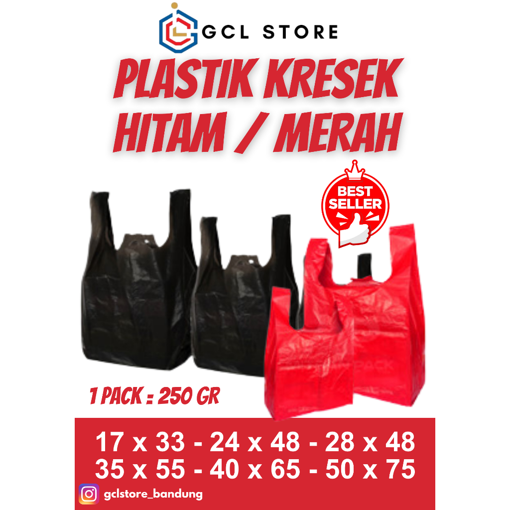 Kantong Kresek | Kantong Plastik | Kantong Plastik Hitam | Kantong Plastik Kresek | Hitam | Merah | Putih I 17x33 | 24x40 | 28x48 | 35x55 | 40x65 | 50x75|