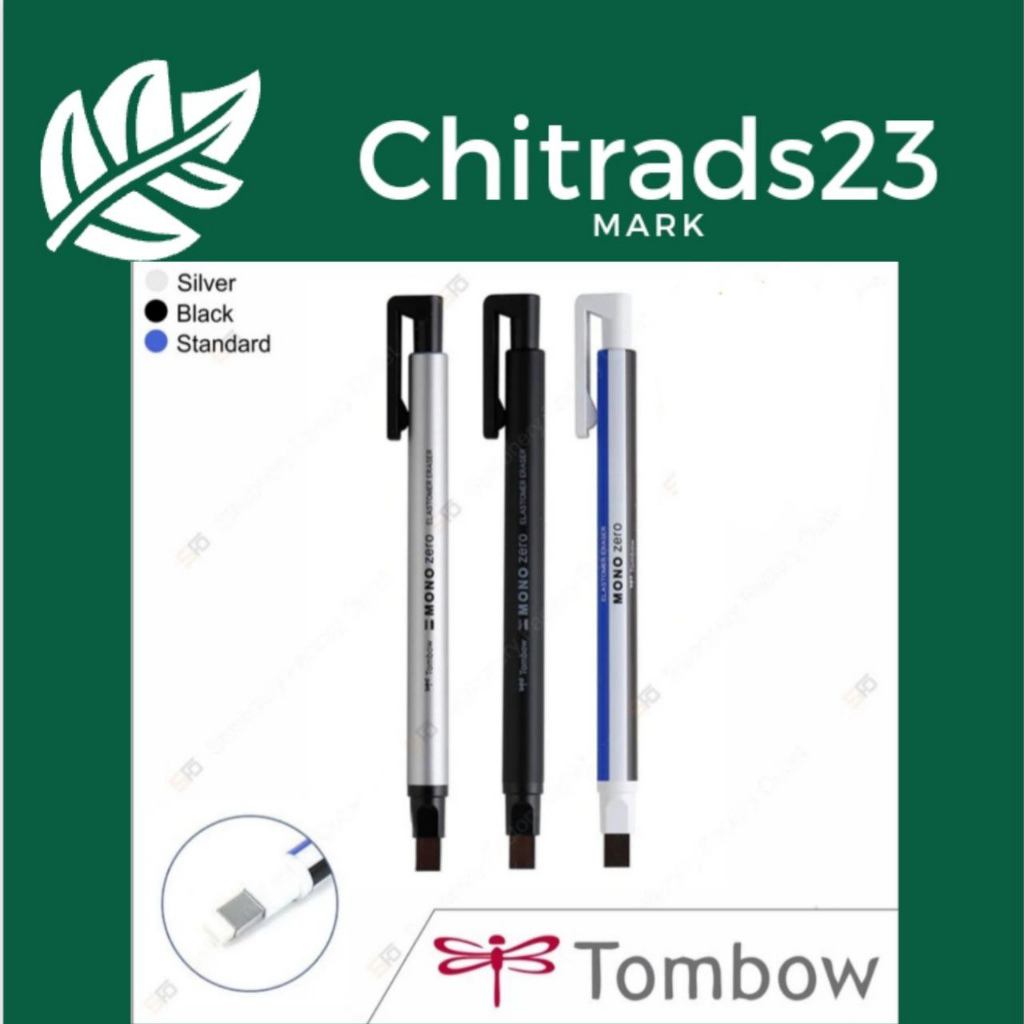 

penghapus mono zero tombow 2,5 mm - fine rectangle tip varian warna silver