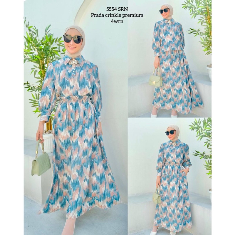 SETROK/ONE SET PRADA CRINKLE PREMIUM BUSUI