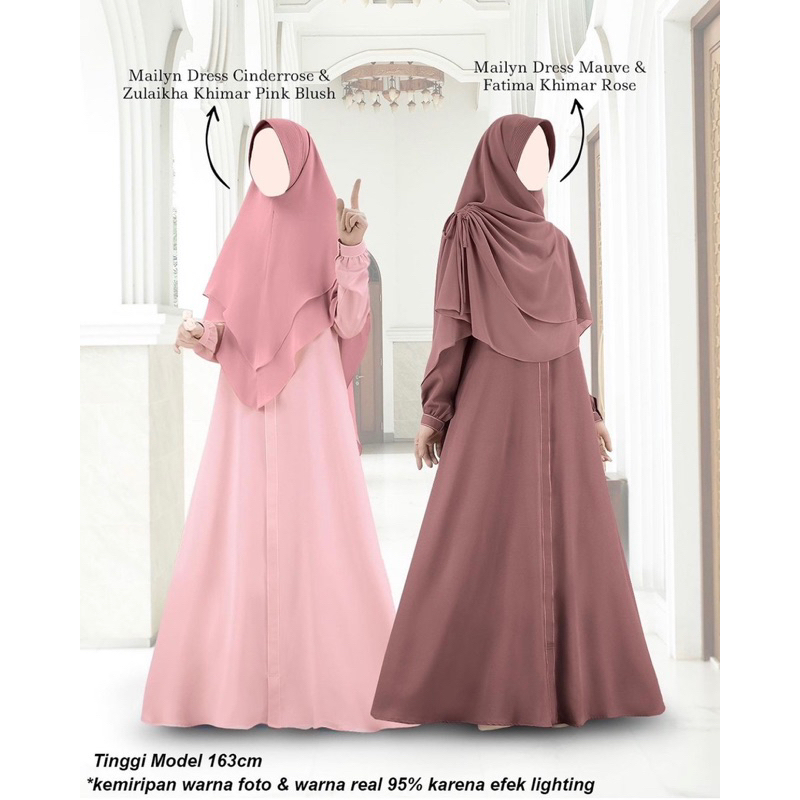 NEW mailyn dress atelier angelina warna cinderrose size XS