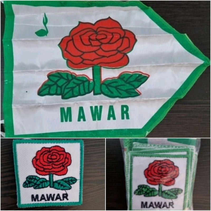 BET REGU MAWAR | Bet Tanda Regu Bunga | Tanda Regu Bordir Gambar Bunga | Badge Pramuka