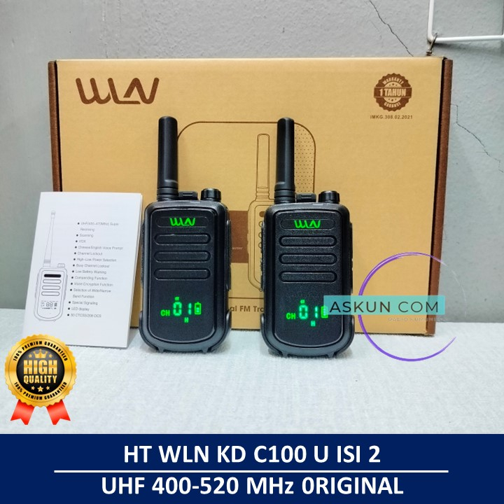 HT WLN KD C100U DISPLAY NEW ORIGINAL ISI 2 FREKUENSI UHF