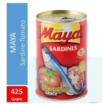 

PUASS KALENG BESAR - Maya Sarden Kaleng Besar 425 Gram | Tomato Sauce l Sarden ikan saus tomat