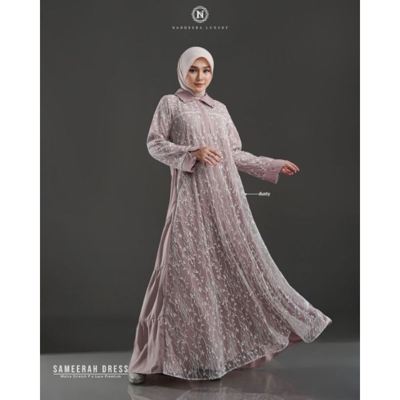 GAMIS PESTA BROKAT SAMEERAH DRESS NADHEERA LUXURY