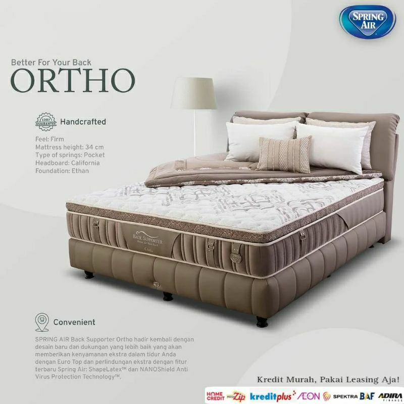 SET / Kasur Spring Air Ortho Spring Bed LATEX 100/120/160/180/200 springbed 120x200 160x200 180x200